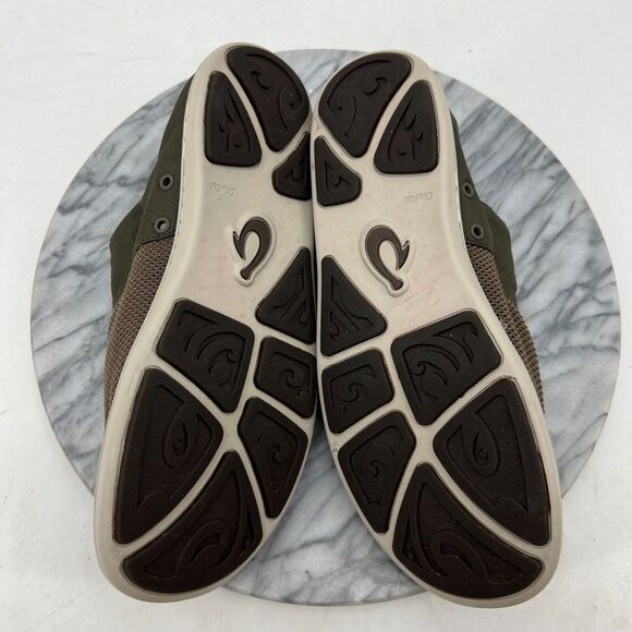 Olukai Nohea Moku Shoes Mens 9 Moss Slip Low Top No Tie Laces Breathable Mesh - Picture 8 of 12